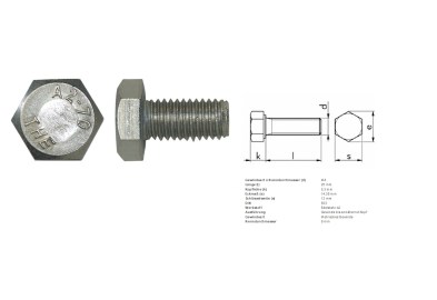 Sechskantschraube M8X25 A2 Din 933