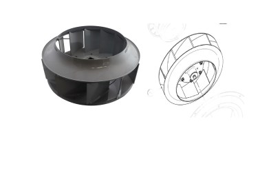 Lüfterrad  Rechts 50HZ C45 DD für 6-0296