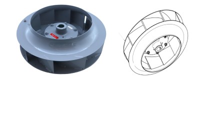 Lüfterrad  Links 50HZ C45 DD für 6-0296