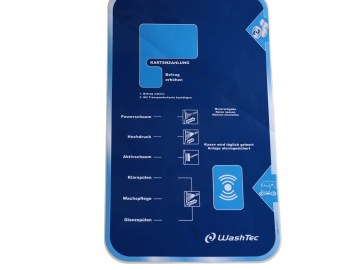 Klebefolie für SB H7 Bedientableau  DEUTSCH TRANSPONDER POWERSCHAUMBÜRSTE