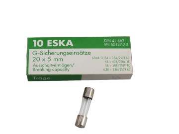 Feinsicherung  1 A TRÄGE + 5 X 20 MM