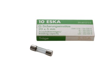 FEINSICHERUNG  3,15 A TRÄGE Ø 5 X 20 MM