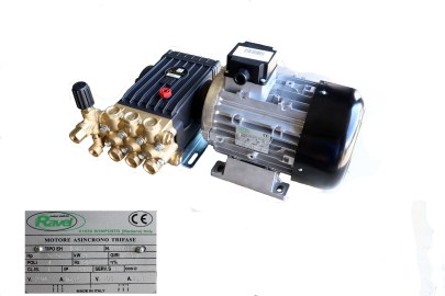 HD-Pumpe mit Motor 4KW  Interpump WS102  21 L/MIN 100 BAR